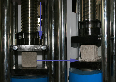 Измерение кубиковой прочности бетона