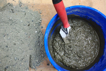 Замешивание бетона